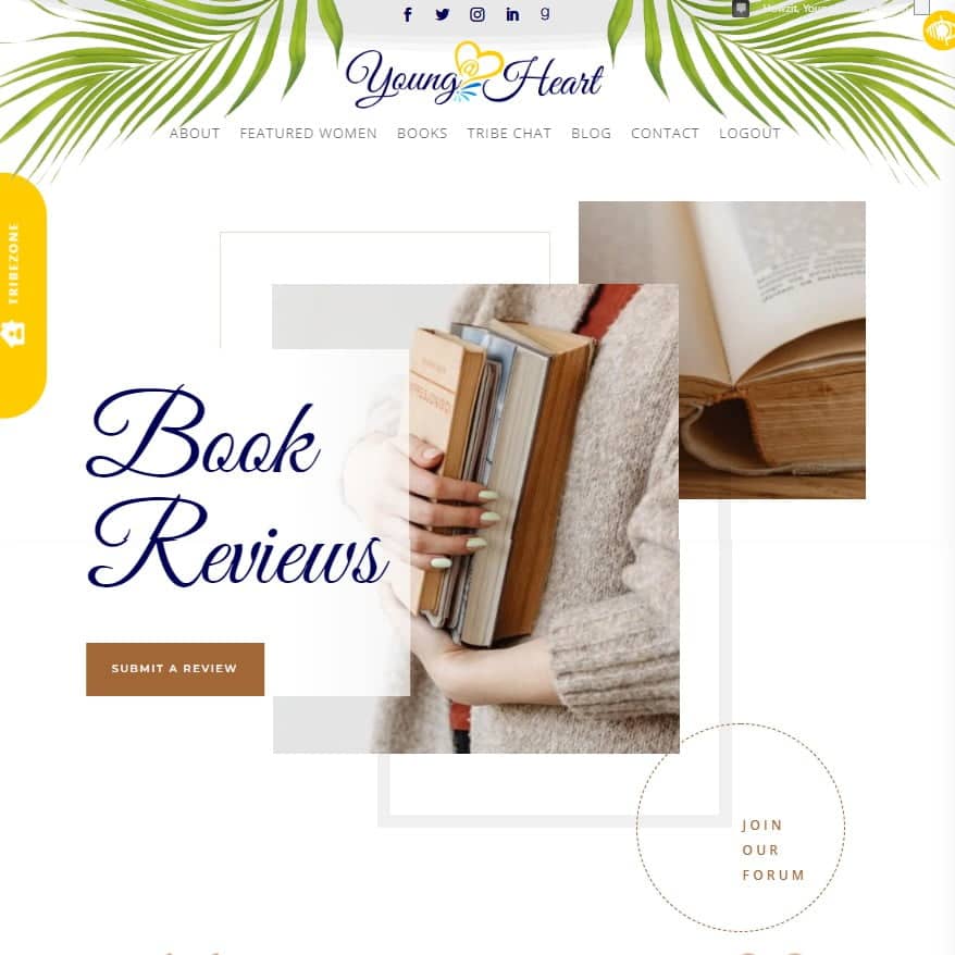 Young@Heart Book Reviews Page TREE Safaris website Sacred Geometry page